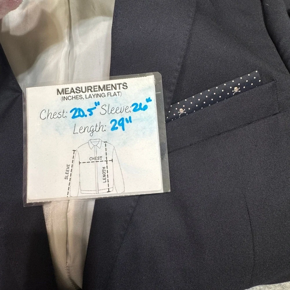 ZARA MAN Dark Navy Blue Blazer Jacket Men  USA 40 formal sophisticated
